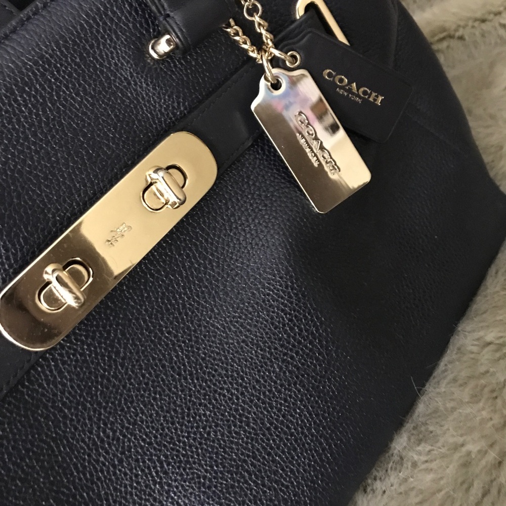 Coach Swagger Satchel Polished Pebble Leather